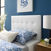 Modway Emily Tufted Button Faux Leather Upholstered Twin Headboard in White