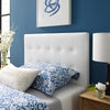 White Emily Twin Vinyl Headboard - No Shipping Charges