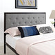 Mia Fabric Full Bed by Modway| Gray