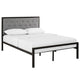Mia Fabric Full Bed by Modway| Gray