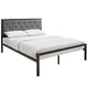 Mia Fabric Queen Bed by Modway| Gray