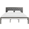 Mia Fabric King Bed by Modway| Gray