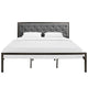 Mia Fabric King Bed by Modway| Gray