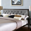 Mia Fabric King Bed by Modway| Gray