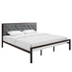 Mia Fabric King Bed by Modway| Gray