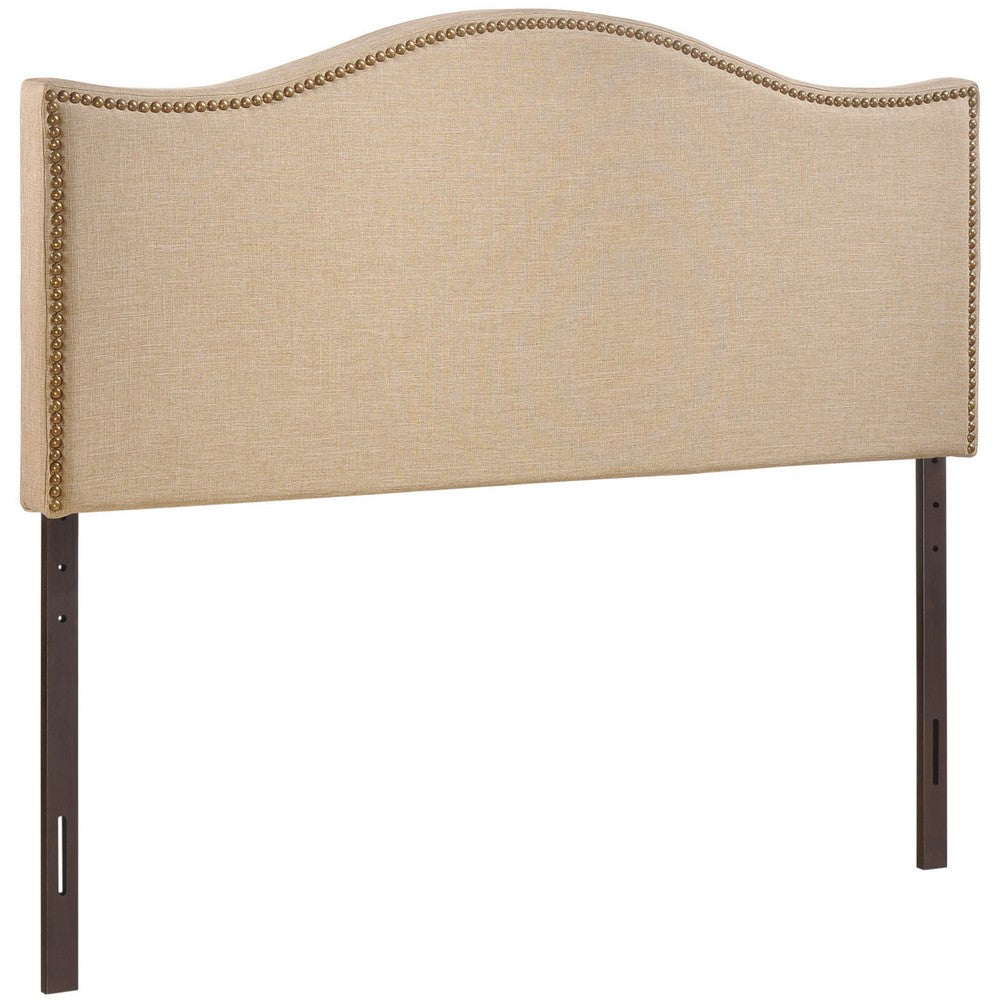 Curl Queen Nailhead Upholstered Headboard - No Shipping Charges