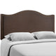 Curl Nailhead Upholstered Queen Headboard by Modway| Brown