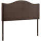 Curl Nailhead Upholstered Queen Headboard by Modway| Brown