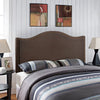 Curl Nailhead Upholstered Queen Headboard by Modway| Brown
