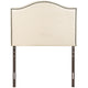 Ivory Curl Twin Nailhead Upholstered Headboard - No Shipping Charges MDY-MOD-5209-IVO