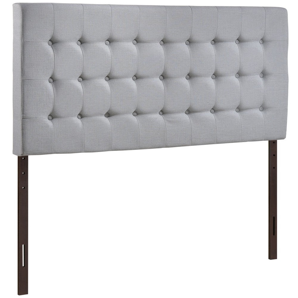 Tinble Upholstered Fabric Queen Headboard by Modway| Gray