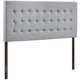 Tinble Upholstered Fabric Queen Headboard by Modway| Gray