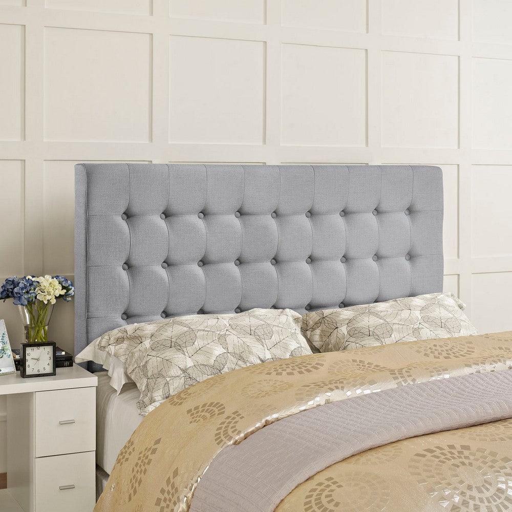Tinble Upholstered Fabric Queen Headboard by Modway| Gray