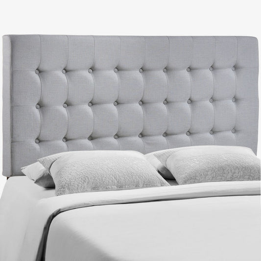 Tinble Upholstered Fabric Queen Headboard by Modway| Gray