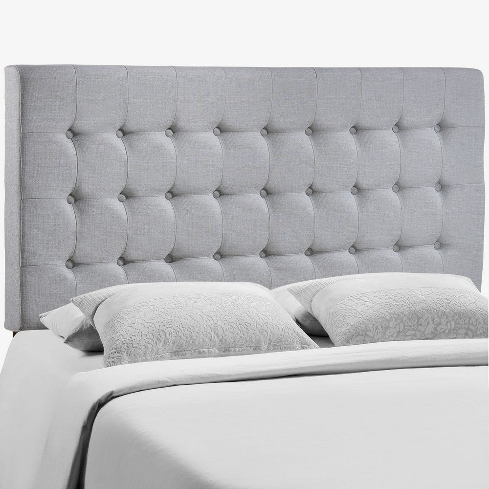 Tinble Upholstered Fabric Queen Headboard by Modway| Gray