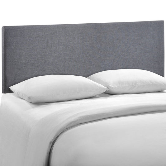 Modway Region Linen Fabric Upholstered Queen Headboard in Smoke