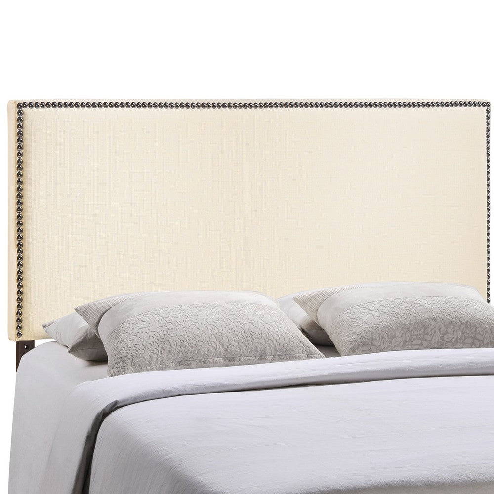 Region Nailhead Upholstered Full Headboard by Modway| White