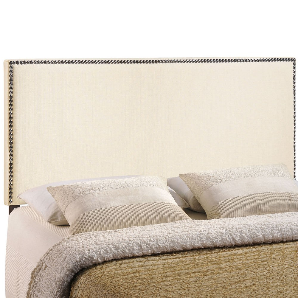Region Nailhead Upholstered Full Headboard by Modway| White