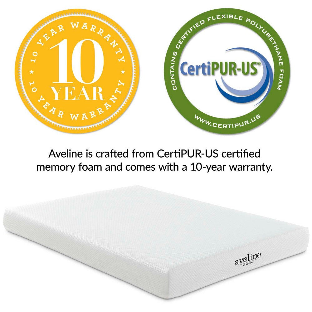 Modway Aveline Gel Infused Memory Mattress with CertiPUR-US Certified Foam Full White MDY-MOD-5342-WHI