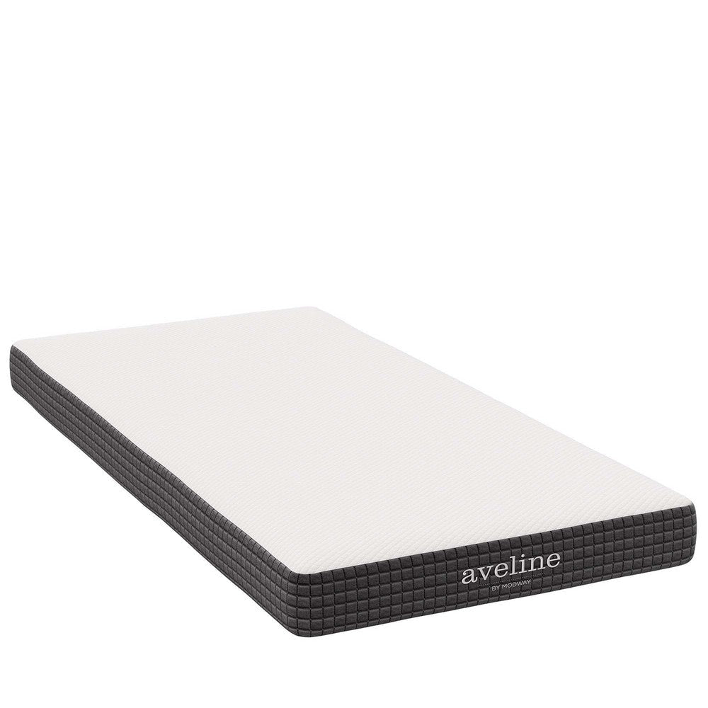 Modway Aveline Gel Infused Memory Mattress with CertiPUR-US Certified Foam Twin White MDY-MOD-5344-WHI
