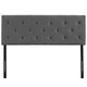 Terisa Upholstered Fabric King Headboard by Modway| Gray