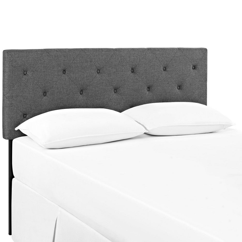 Terisa Upholstered Fabric King Headboard by Modway| Gray