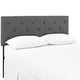 Terisa Upholstered Fabric King Headboard by Modway| Gray