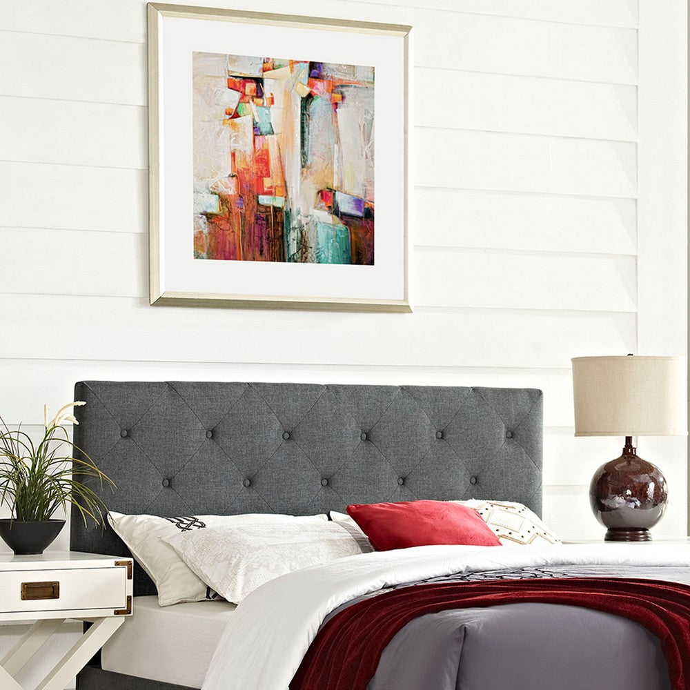 Terisa Upholstered Fabric King Headboard by Modway| Gray