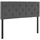 Terisa Upholstered Fabric King Headboard by Modway| Gray