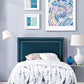 Azure Jessamine Twin Fabric Headboard  - No Shipping Charges