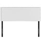 White Phoebe Full Vinyl Headboard - No Shipping Charges