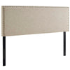 Phoebe Queen Upholstered Fabric Headboard By Casagear Home