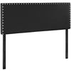 Phoebe Upholstered Vinyl King Headboard by Modway| Black