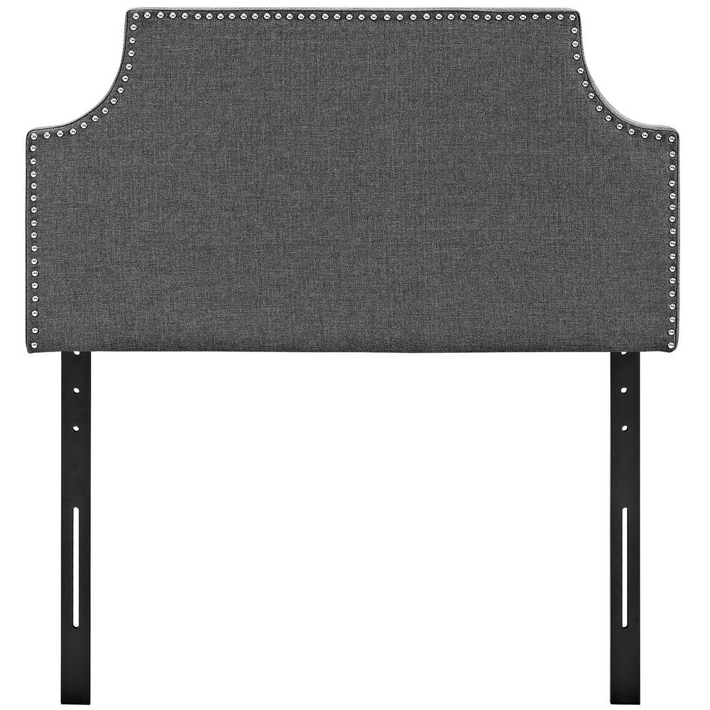 Gray Laura Twin Fabric Headboard - No Shipping Charges