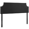 Black Laura Queen Vinyl Headboard  - No Shipping Charges