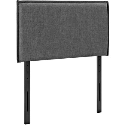 Gray Camille Twin Fabric Headboard  - No Shipping Charges