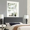 Gray Camille Queen Fabric Headboard  - No Shipping Charges