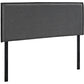 Gray Camille Queen Fabric Headboard By Casagear Home