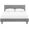 Anya Queen Bed, Light Gray - No Shipping Charges