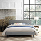 Anya Queen Bed, Light Gray - No Shipping Charges