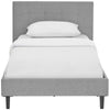 Linnea Twin Bed, Light Gray - No Shipping Charges