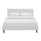 Linnea Queen Vinyl Bed, White  - No Shipping Charges