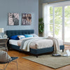 Linnea Queen Fabric Bed, Azure - No Shipping Charges