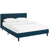 Linnea Queen Fabric Bed, Azure - No Shipping Charges