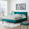 Linnea Queen Fabric Bed - No Shipping Charges
