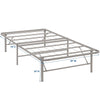 Horizon Stainless Steel Twin Bed Frame by Modway| Gray