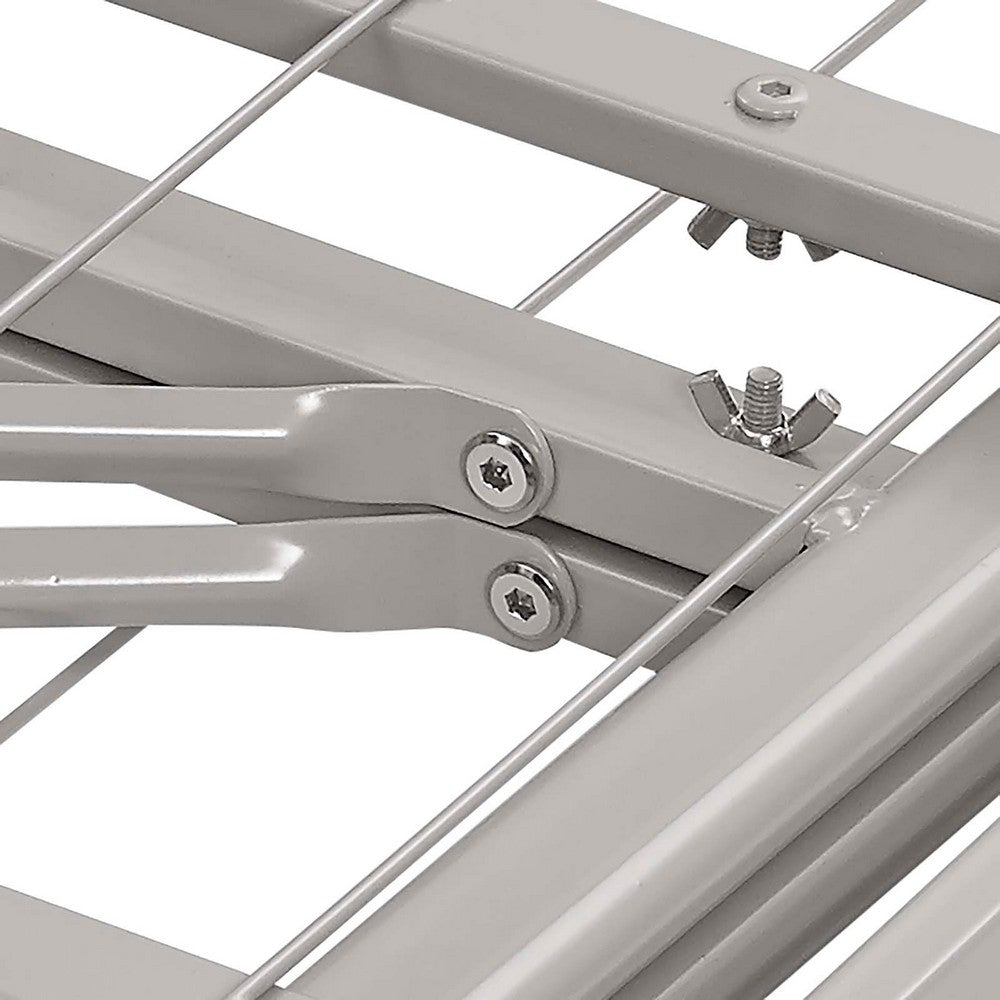 Horizon Stainless Steel Twin Bed Frame by Modway| Gray