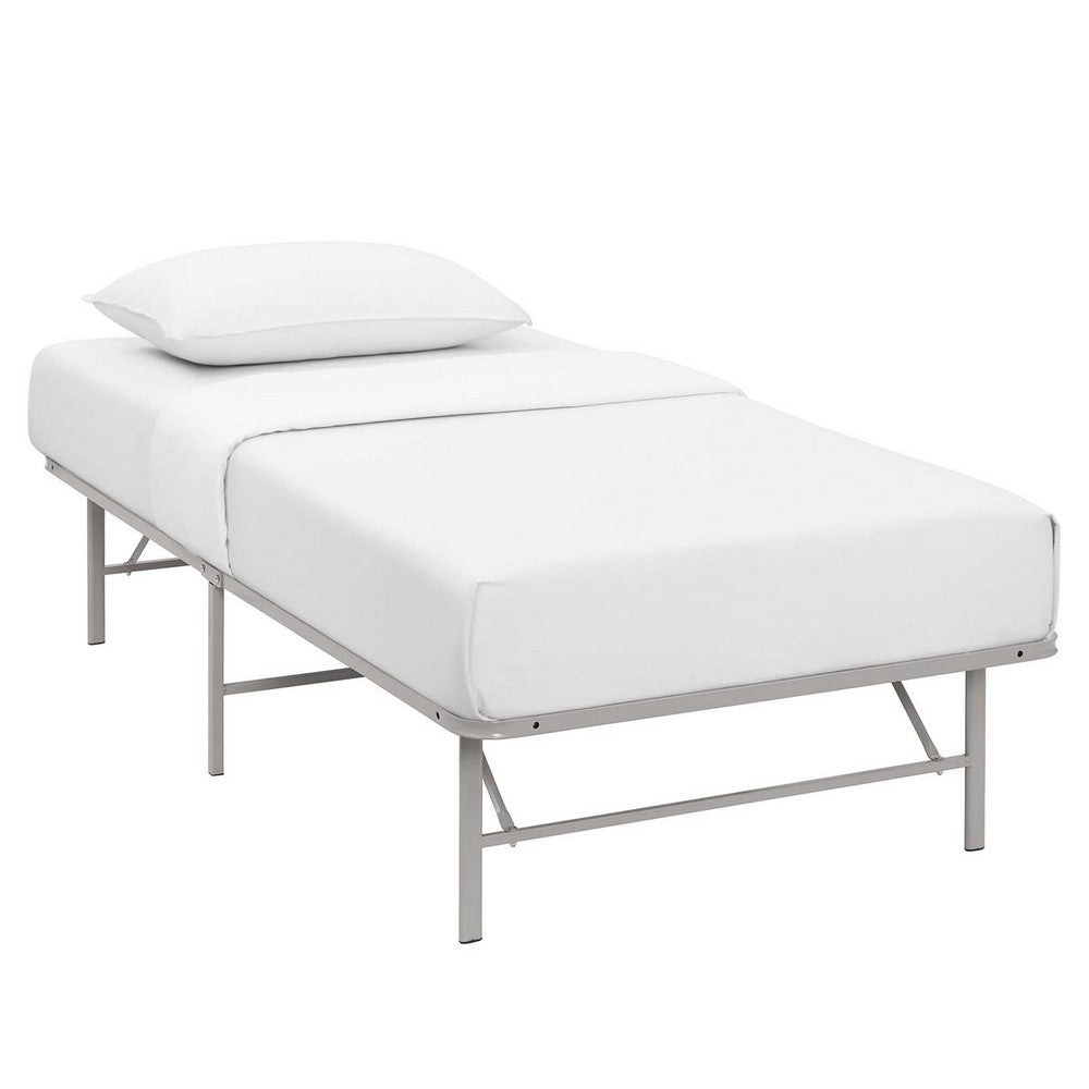 Horizon Twin Stainless Steel Bed Frame, Gray - No Shipping Charges