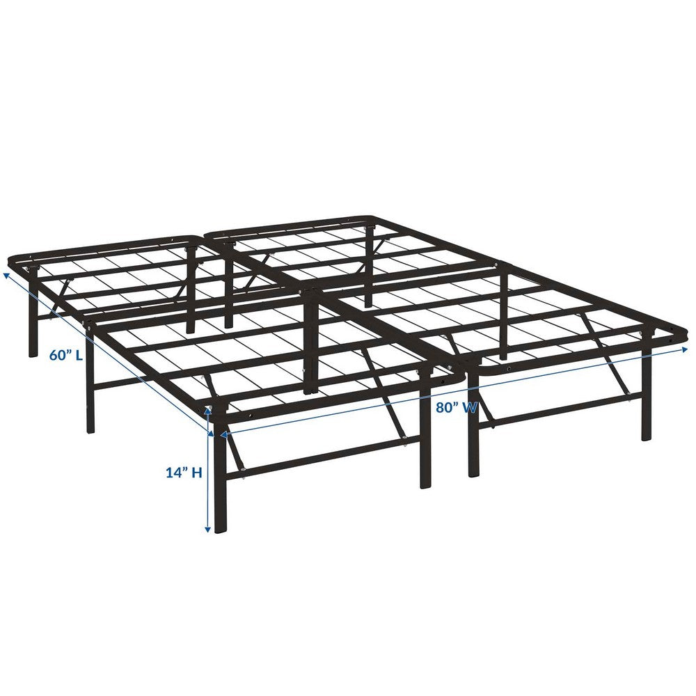 Horizon Queen Stainless Steel Bed Frame, Brown  - No Shipping Charges