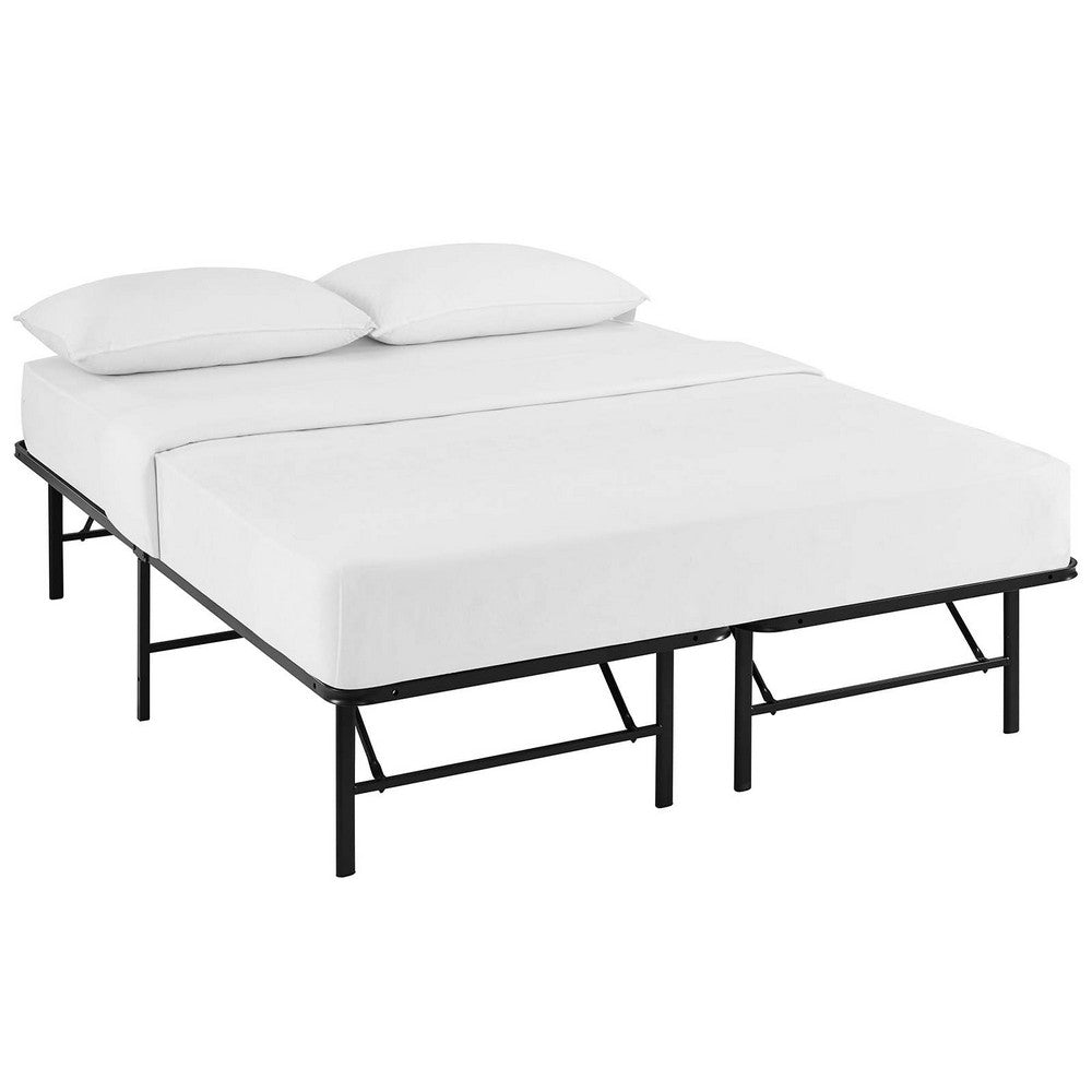 Horizon Stainless Steel Queen Bed Frame by Modway| Brown
